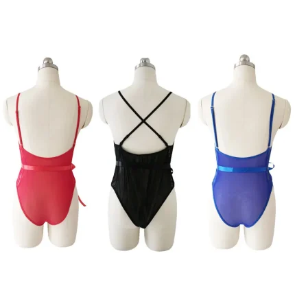 Women Fashion Plus Size Sexy Perspective Bodysuits - Image 4