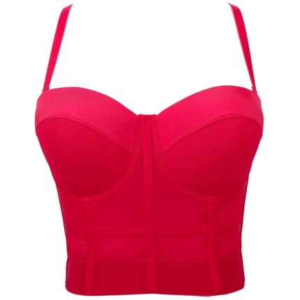 Women Fashion Sexy Solid Color Elastic Double-Layer Corset Camisole - Image 7