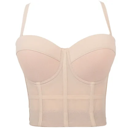 Women Fashion Sexy Solid Color Elastic Double-Layer Corset Camisole - Image 8