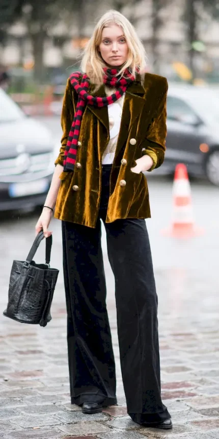 Women Fashion Elegant Solid Color Velvet Lapel Long-Sleeve Coat - Image 6